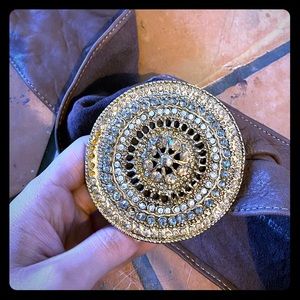 Bedazzled posh Diamond and Gold Hippie Belt